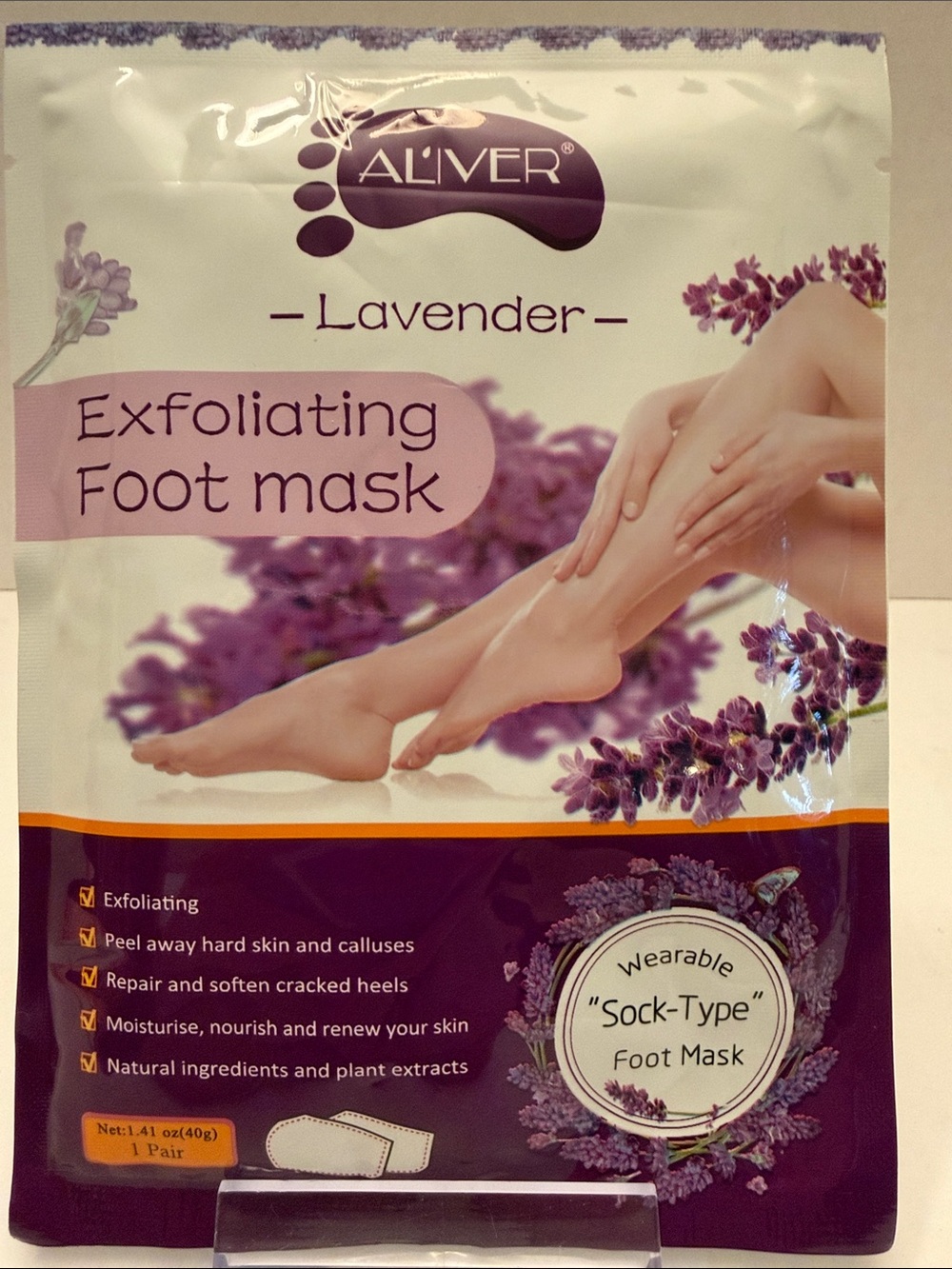 Aliver Lavender Exfoliating Foot Mask